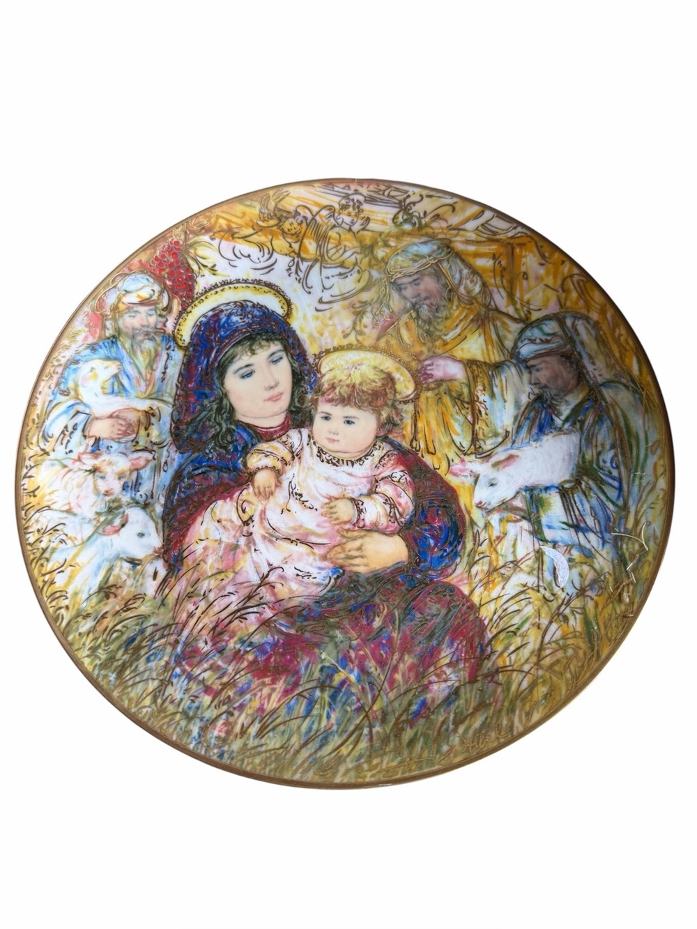 Knowles collector’s plate in the Edna Hibel Christmas Plate for 1988. #4024A